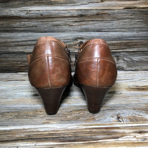 BOC Calixta Brown Leather Ankle Booties Women US 8.5, EU 40 - Picture 7 of 12